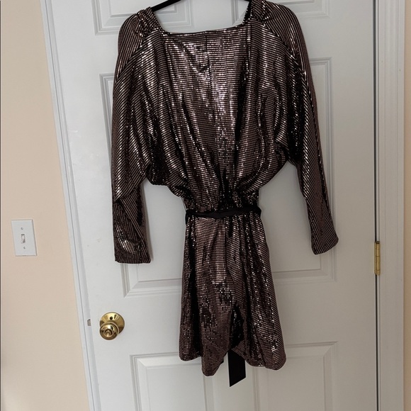 Ashley Stewart Pants - Ashley Stewart Black and Gold Sequin Romper
